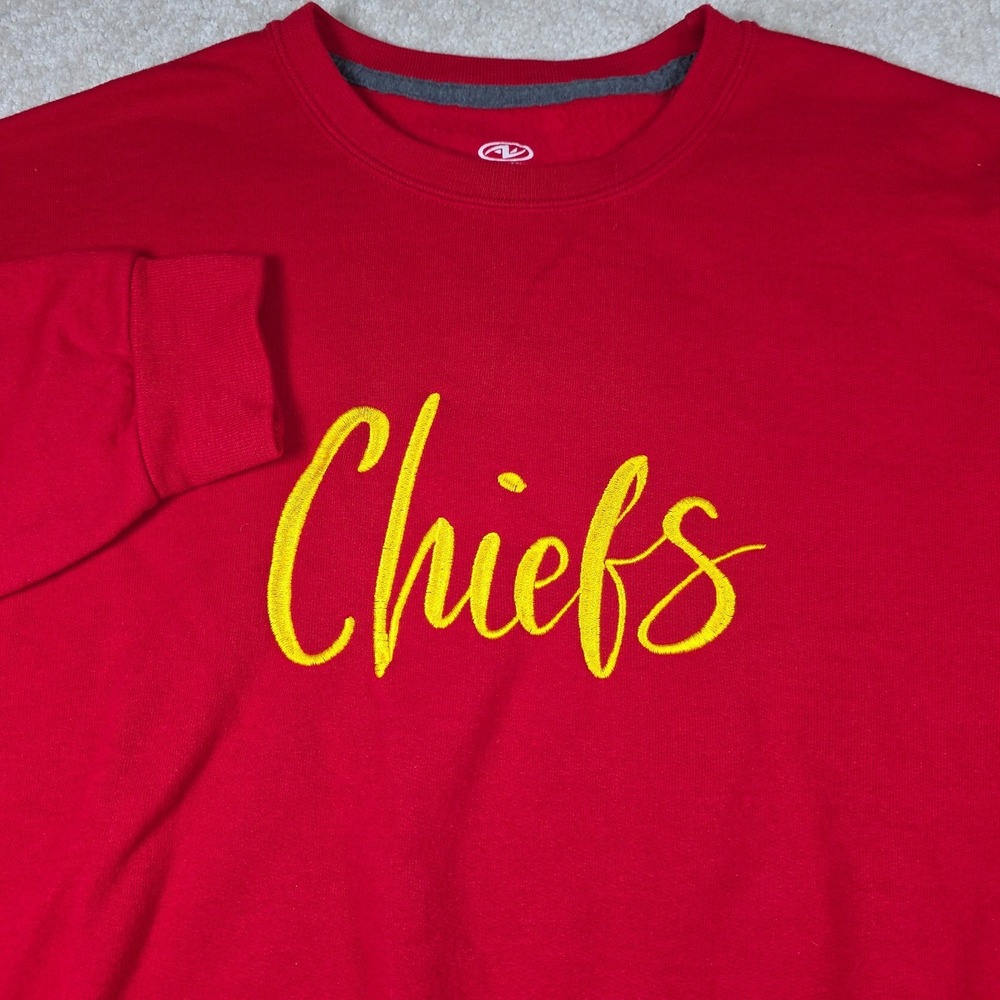 Athletic Works Sweatshirt Mens M‎ (38-40) Red Chiefs Embroidered Long Sleeve